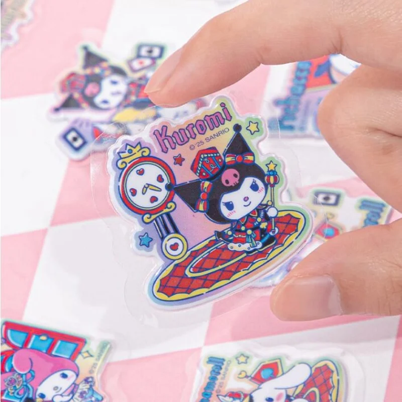 12 حزمة/وحدة سانريو ميلودي كورومي سينامورول ملصقات ثلاثية الأبعاد لطيف سكرابوكينغ Diary بها بنفسك مذكرات ملصق مزخرفة ألبوم عصا التسمية #3
