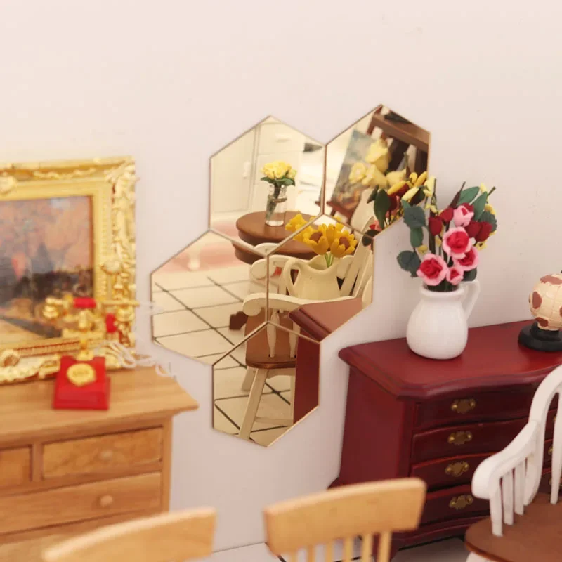 3D Hexagon Mirror Wall Stickers 2