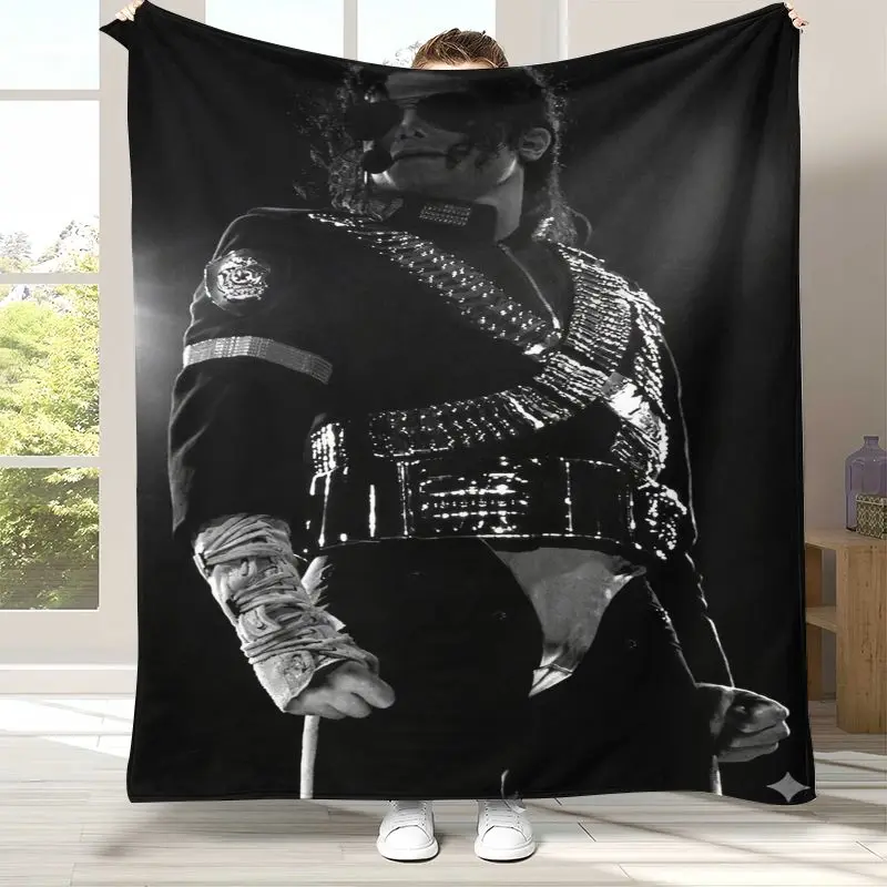 Michael Jackson King of Pop Thriller Moonwalk Flannel Throw Blanket,Cozy Blanket for Bed,Sofa,Living Room,Picnic,Camping,Gift