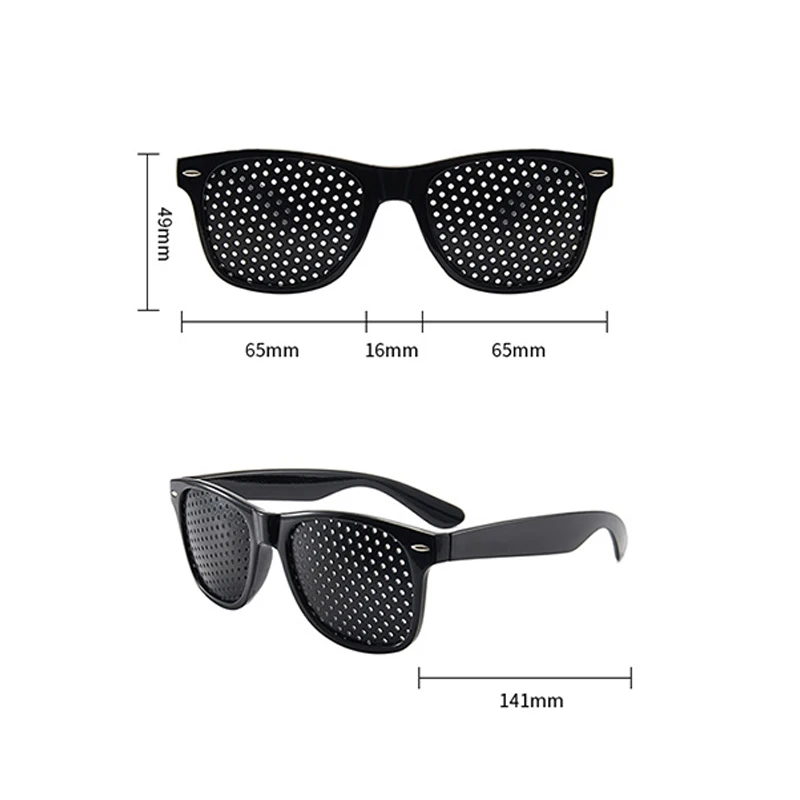 Fashion Relieve Pinhole Glasses Men Corrective Anti-Fatigue Myopia Glasses Reading Black Frame Protector Eyesight Improve Vision