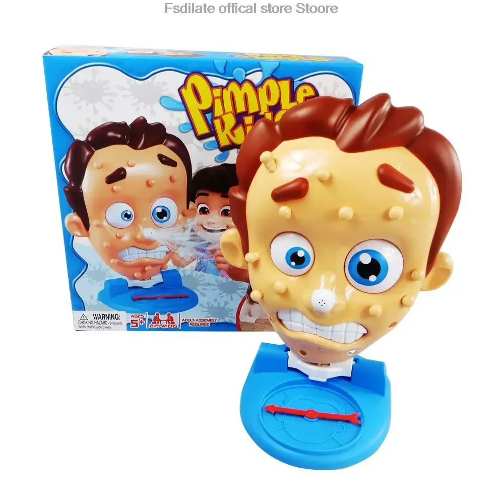 Pimple Popping Toy, Spot Popping Toy avec Pointer Wheel Pimple Toy, Human Face Pimple Popping Game, Family Banquet Party Game