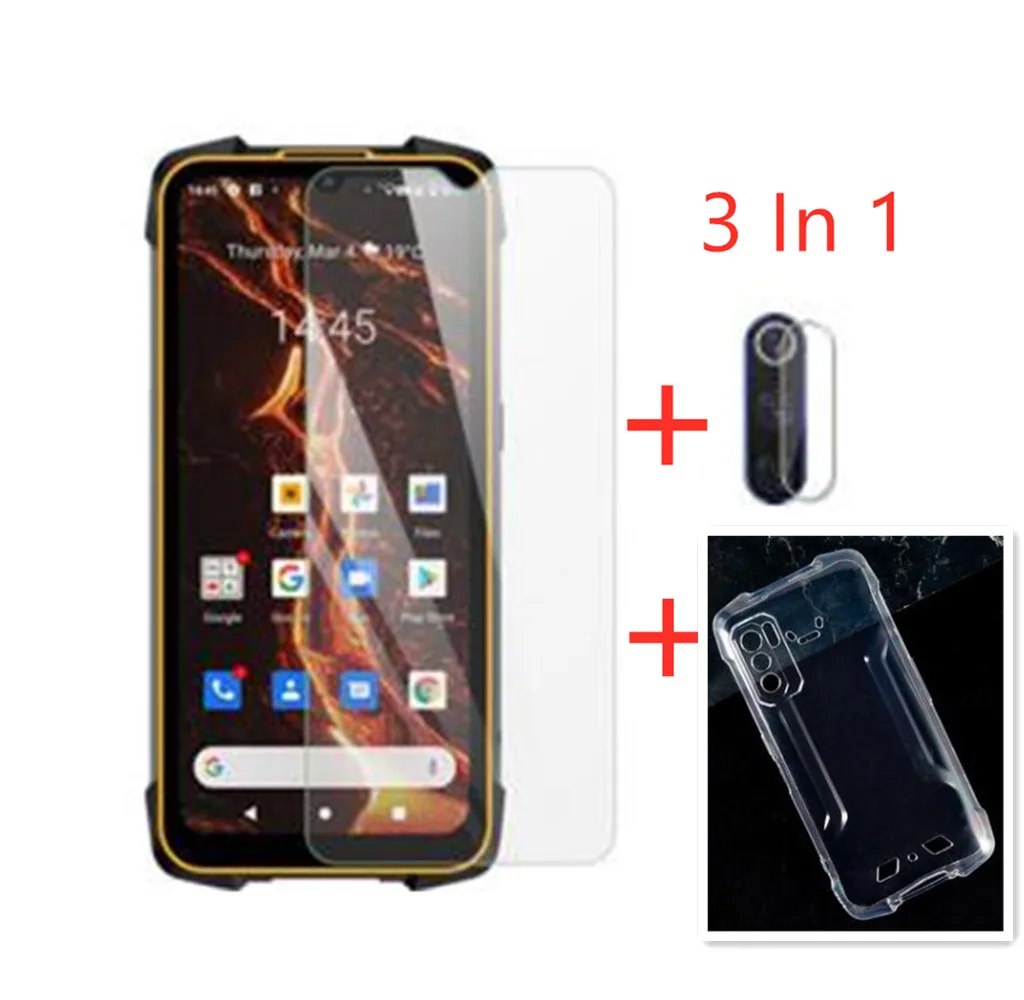 3-in-1 Case + Camera Tempered Glass On Cubot King Kong 5 Pro Case 6.09 ScreenProtector Glass Cubot King Kong 5 Pro 2.5D Glass
