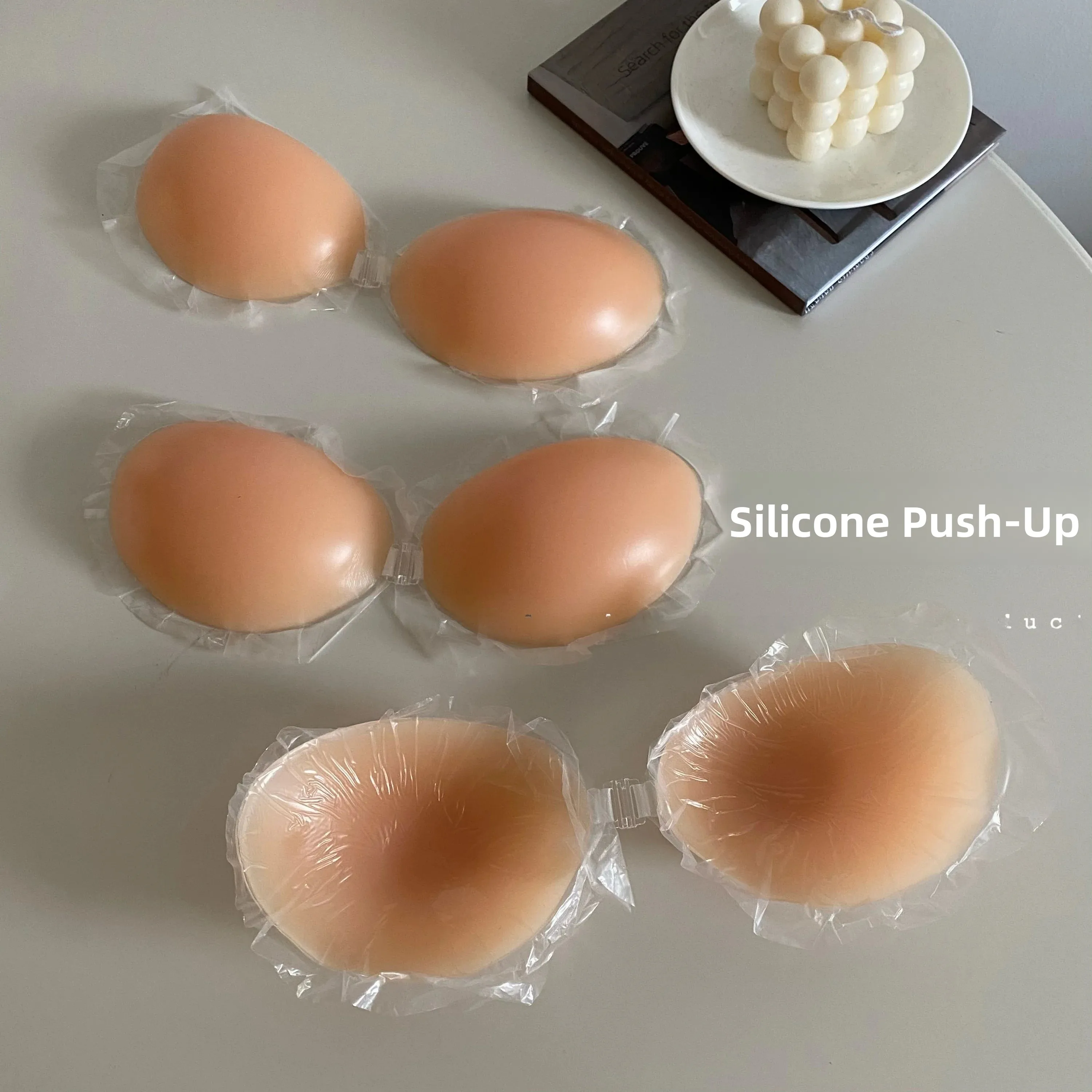 Wireless Silicone Nipple Covers Women's Sexy Breathable Pasties Summer Gathered Bra Underwear Anti-exposure Invisible Milk Pads