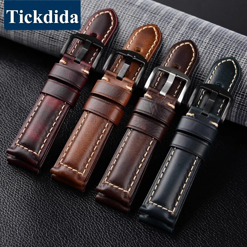 High Quality Genuine Leather Watch Strap 20mm 22mm 24mm Watchband Quick Release Men Women Watch Band for Huawei Watch GT 4 46mm