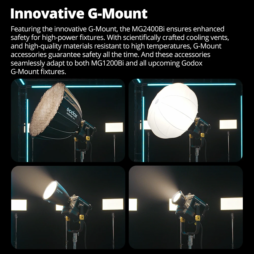 Noli MG2400Bi doppia temperatura di colore LED luce 2900W ad alta potenza APP controllo fotografia luce fissa