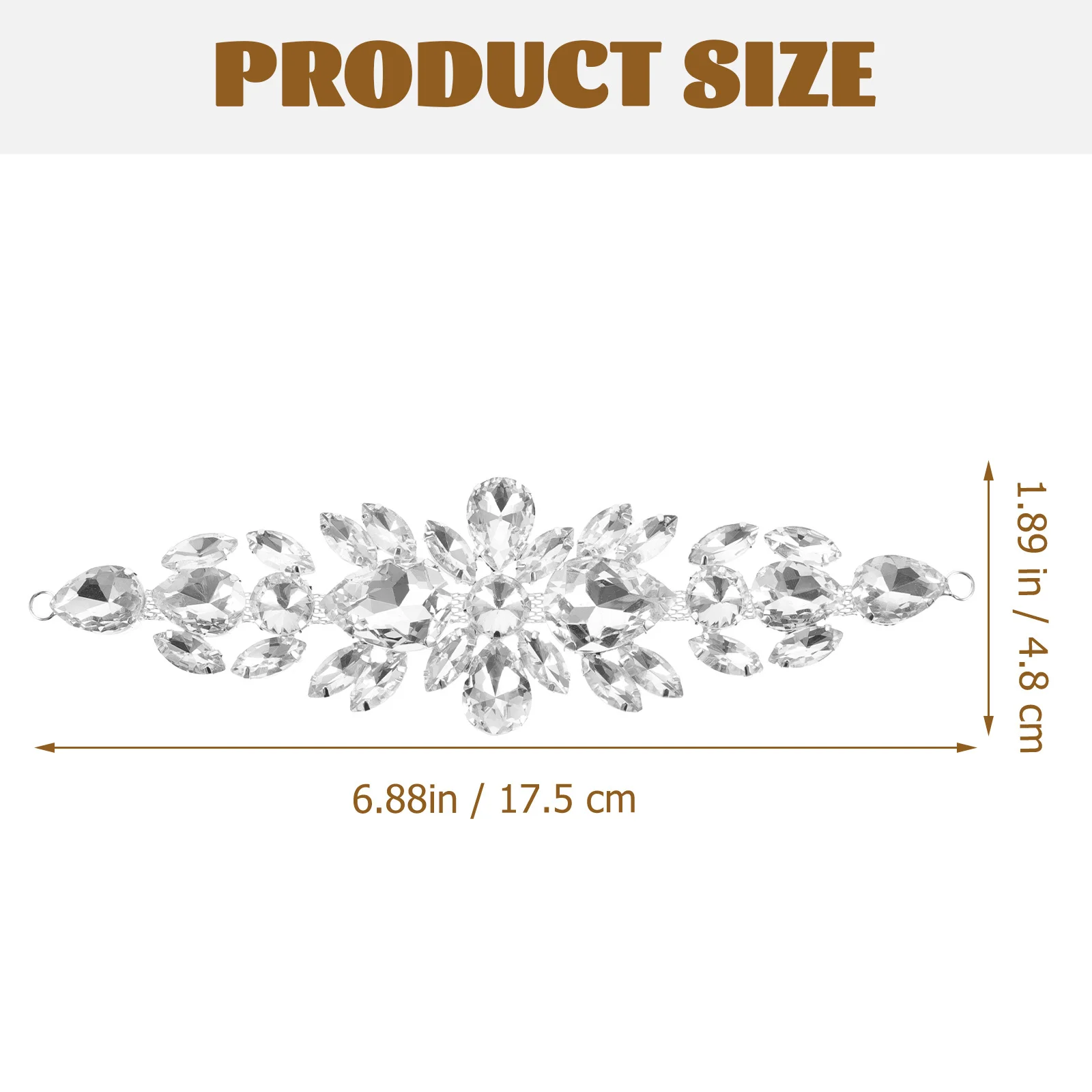 Rhinestone Patch Water Drop Wedding Applique Decorative Clothes Patches for Dress Shoes Bags Bridal Party Accessories DIY Craft