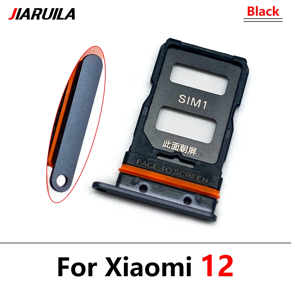 For Xiaomi 12 Card Tray Holder SIM For Xiaomi Mi 12 Micro SIM Card Slot Adapter With Pin Smartphone Replacement Parts