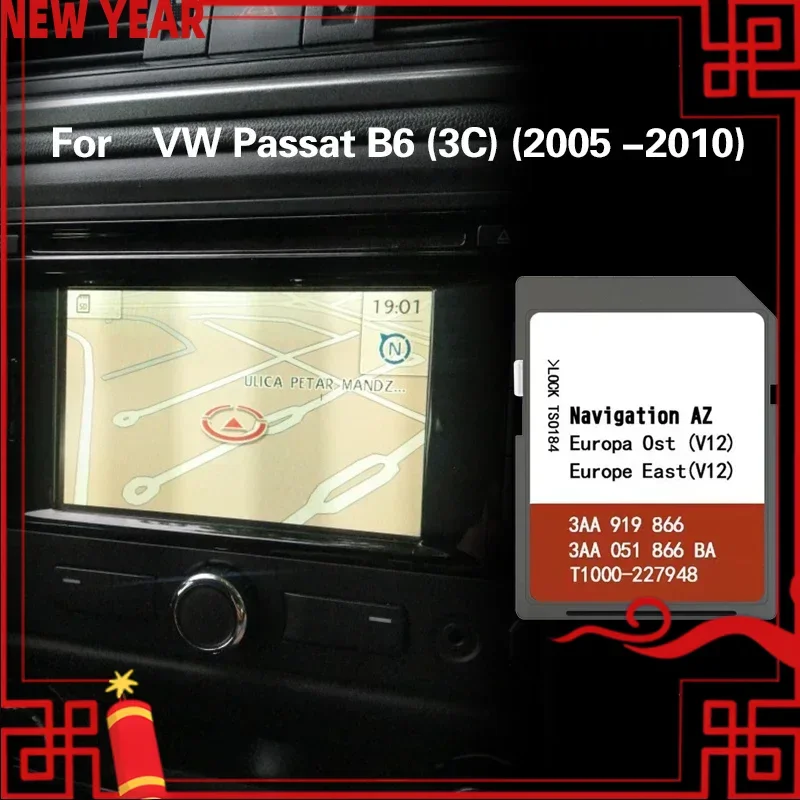 East OST Europe for VW Passat B6 (3C) (2005 -2010) Sat NAV Map Memory Card