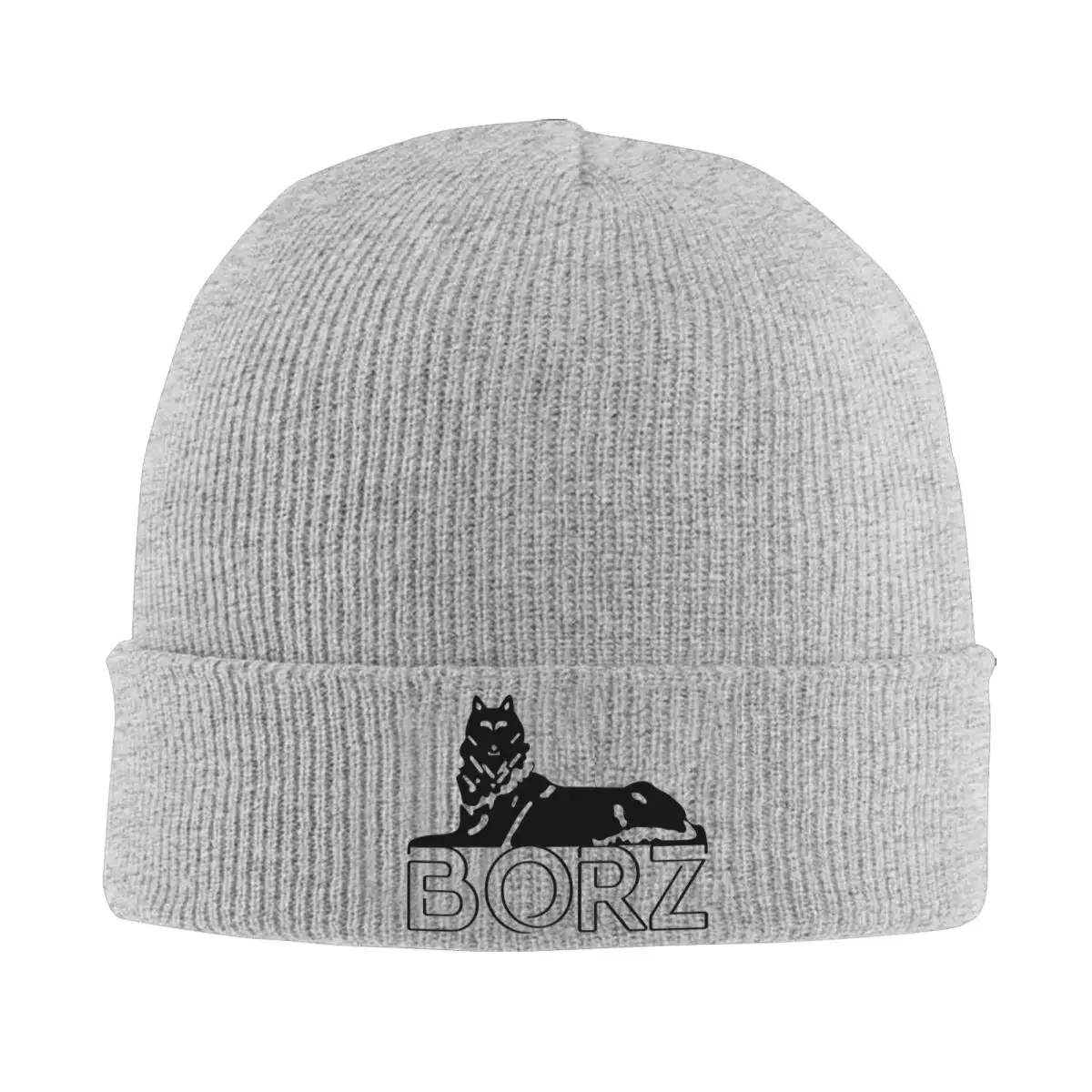 Chechen Borz Wolf Knitted Hat for Women Men Beanies Autumn Winter Hats Acrylic Casual Caps