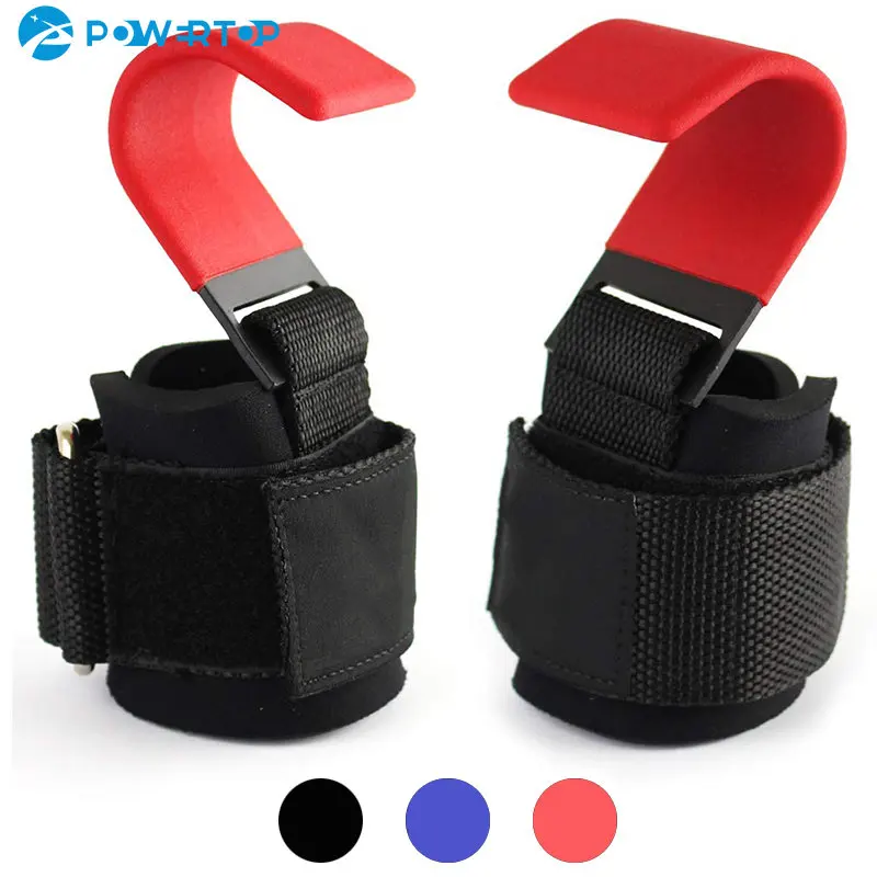 

Weight Lifting Hook Grips With Wrist Wraps Hand-Bar Wrist Strap Gym Fitness Hook Weight Strap Pull-Ups Power Lifting Gloves