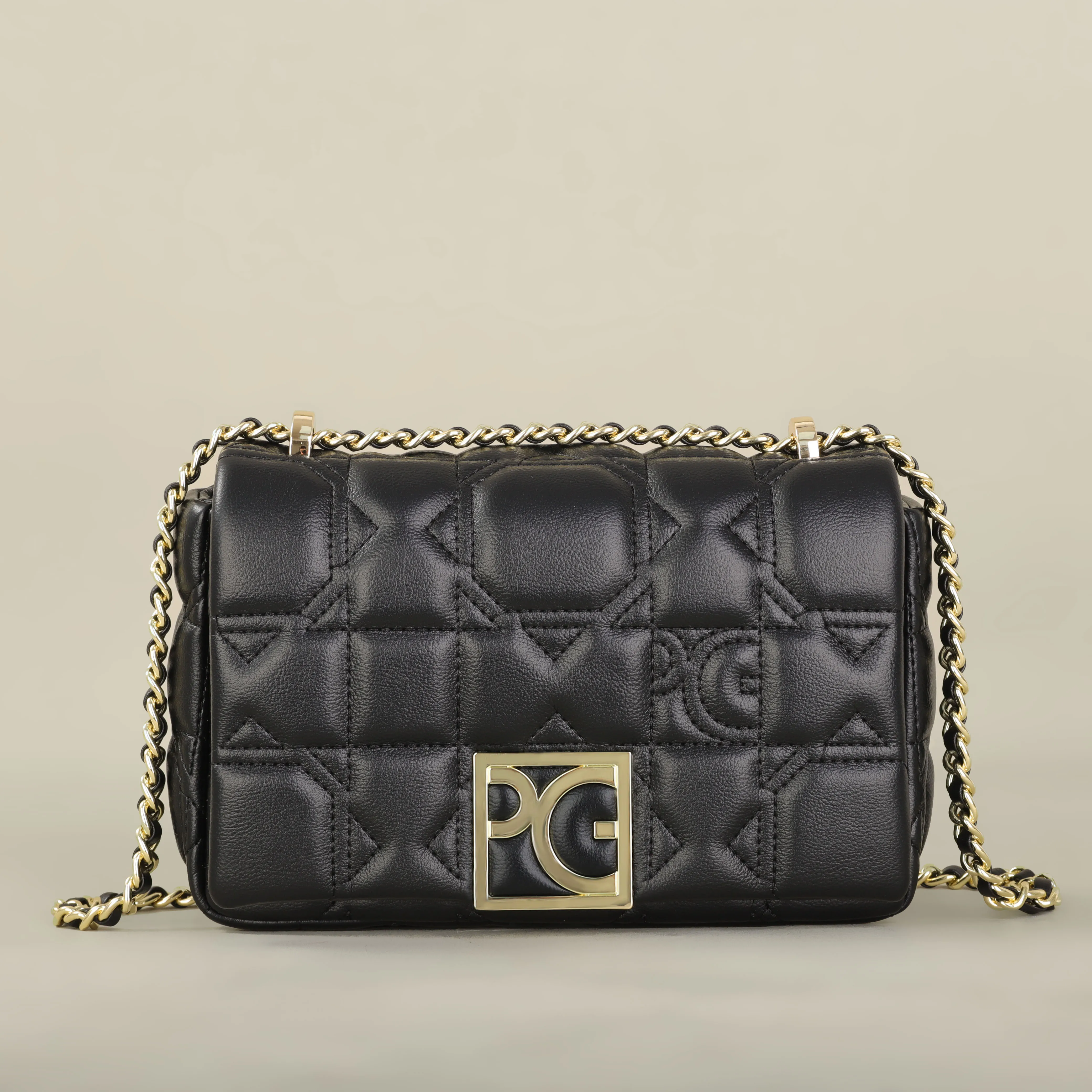 PG Schultertasche 2026 Einfaches, hochwertiges Design mit gestickten Buchstaben, Klappdeckeltasche, modische Damen-Umhängetasche für den Alltag. – Detail 2