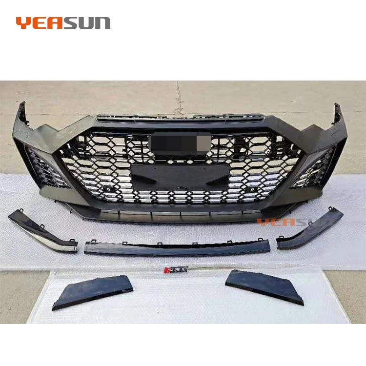 Front bumper assy change to C8 RS6 front body kit RS6 style PP material for audi A6 car bumper 2019 2020