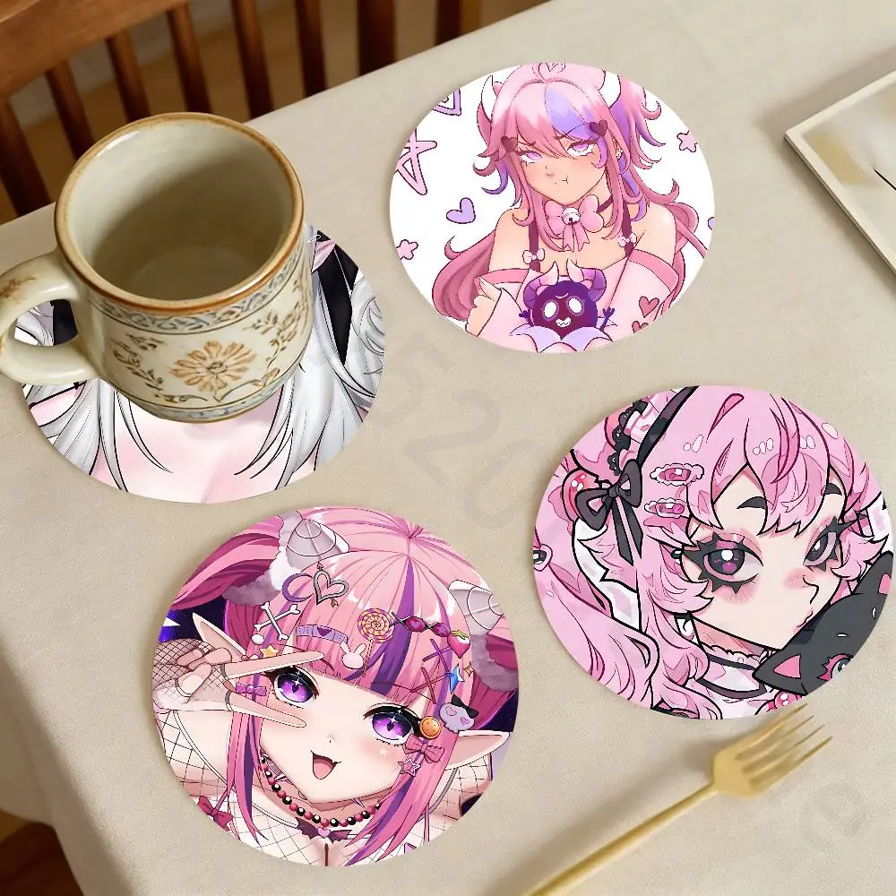 

I-Ironmouse Wooden Coaster Set Coffee Teacup Decoration Coffee Shop Beverage Shop Family Restaurant