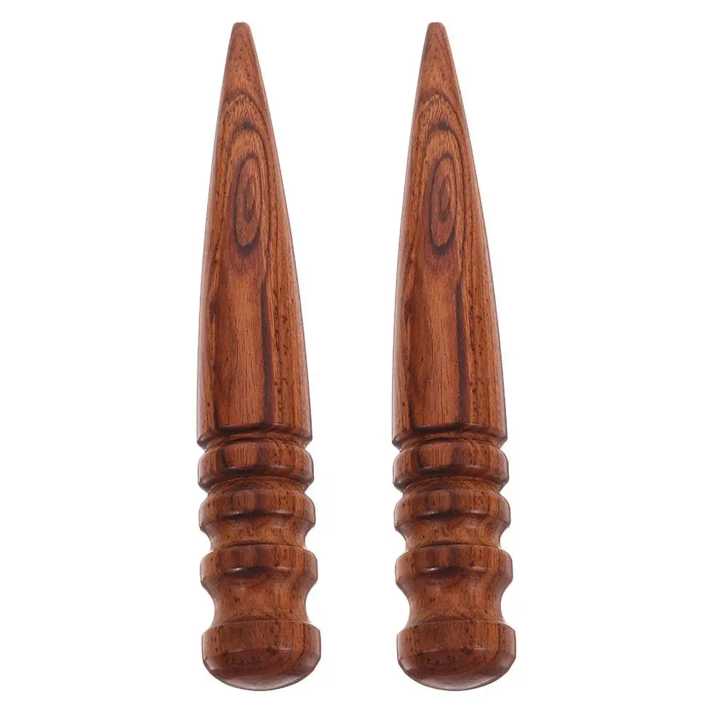 

2 Pcs Handmade Tools Precision Polishing Round Wood Comfort Grip Sturdy Material Diy Projects Home Use Edge Bevelers