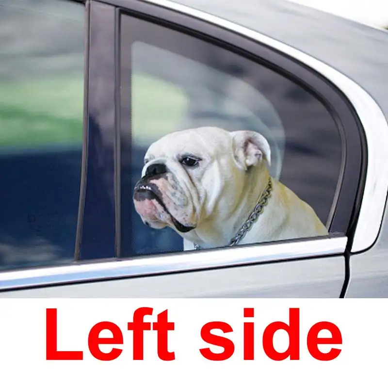 White Bulldog Pet Car Sticker Waterproof Vinyl Decal on Bumper Rear Window Laptop Self-adhesive Decal For Car Accessories SH344