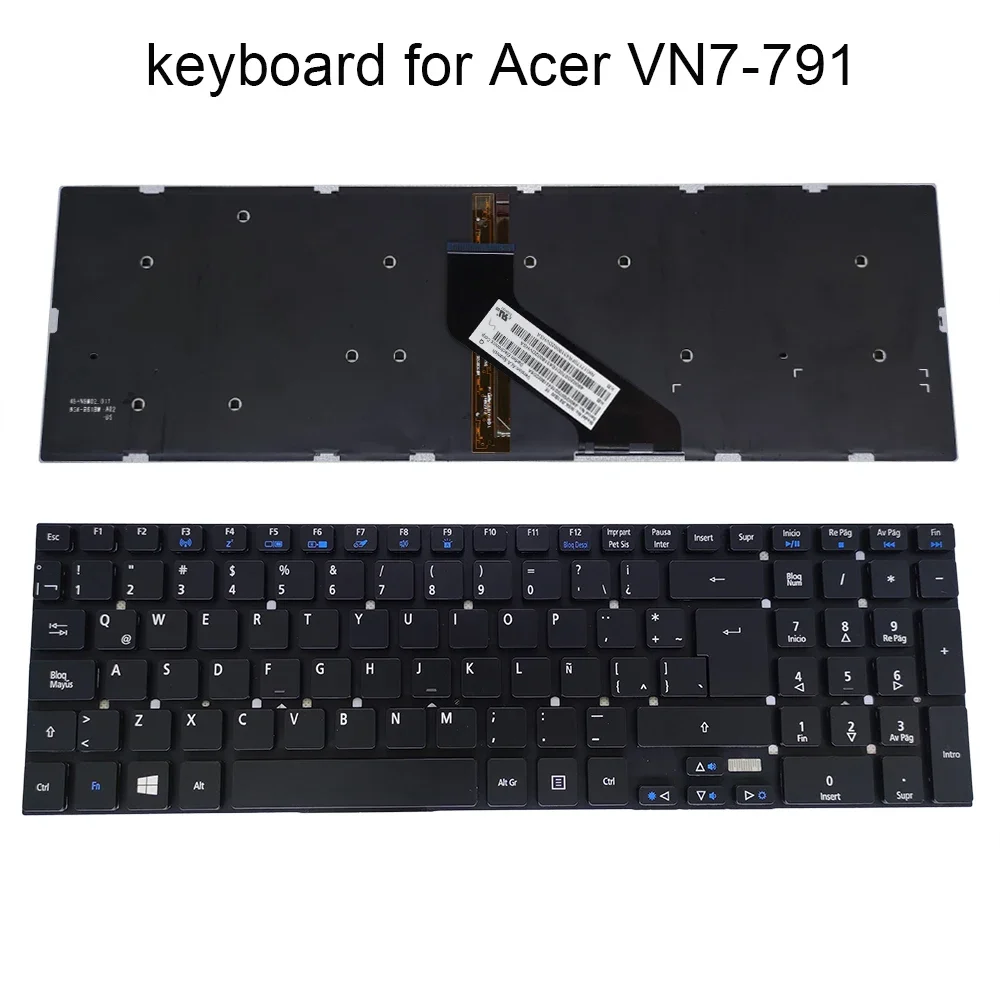 Bulgarian Latin Backlight Keyboard For Acer Aspire V17 Nitro VN7 791 791G VN7-791G 72AH BG LA Spain Notebook Keyboards NSK-R61BW