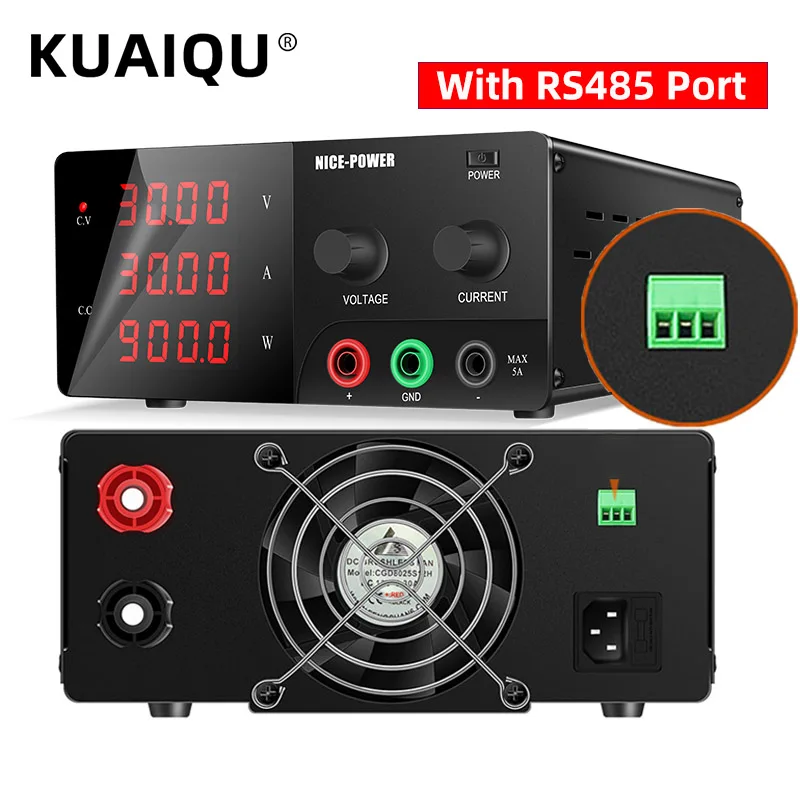 Fonte de Alimentação da C.c. do Laboratório Fonte de Energia Ajustável do Banco Comunicação Programável Rs485 600w 900w 30a 100v 5a 60v 10a 15v