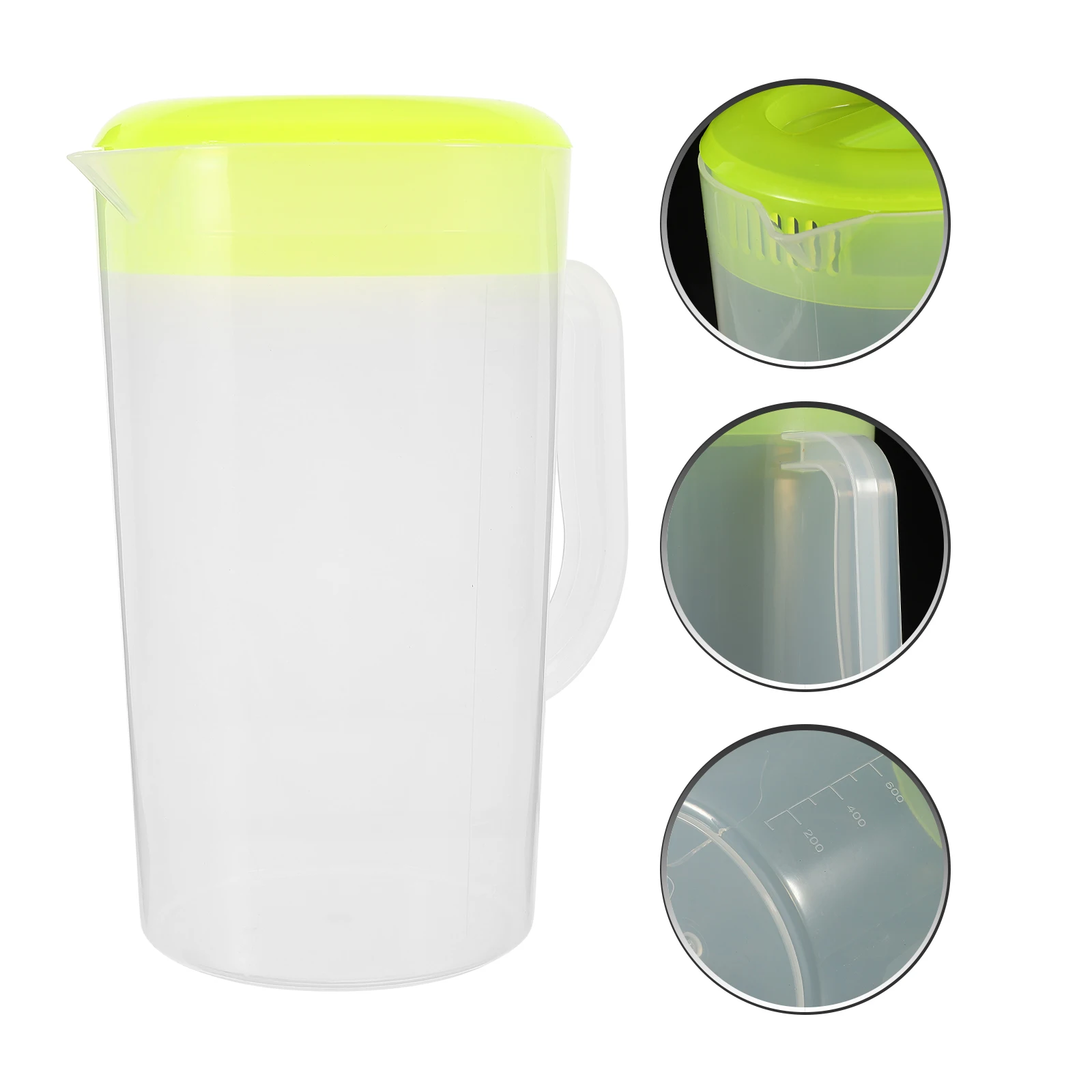 

Cold Water Bottle Pitcher with Lid Jugs Plastic Drink Lemonade Stand Supplies Beverage Container