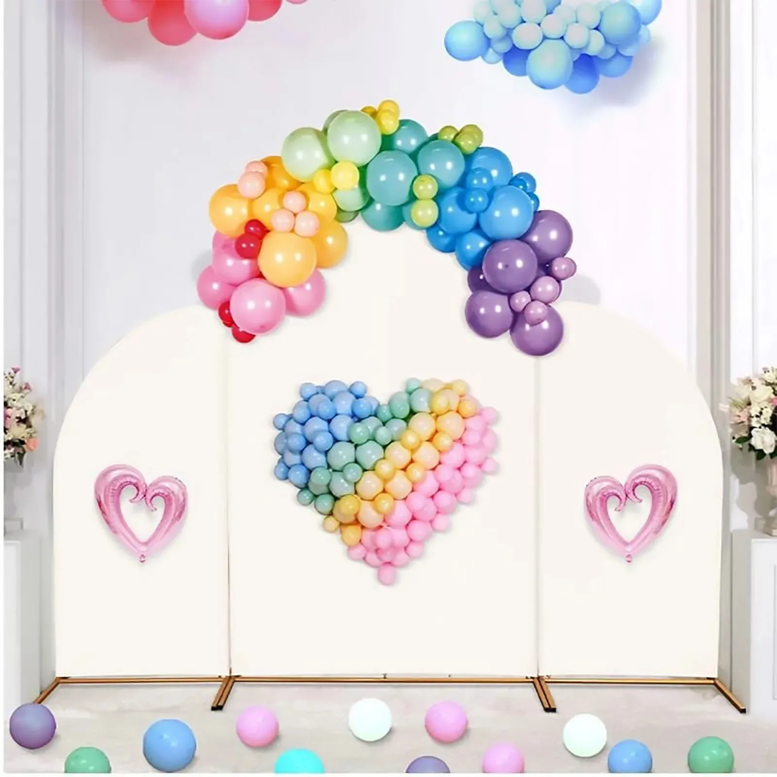 AIBIIN Customize Wedding Arch Backdrop Cover Elastic Spandex Fabric Birthday Party Decoration Background Portrait Photozone Prop