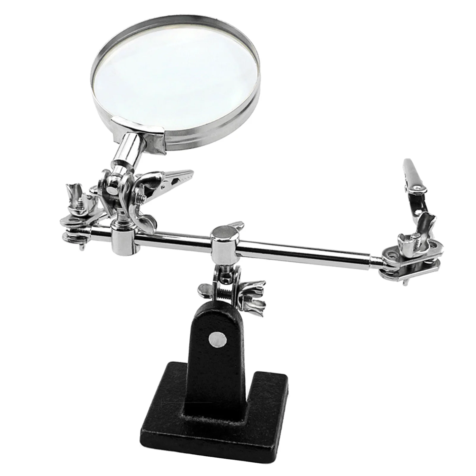 ZK30 Helping 3rd Hand Soldering Iron Hobby Tool Vise Clamp Magnifying Glass Electricians Tool