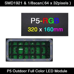 AiminRui P5 moduł panelu ekranu LED na zewnątrz 320*160mm 64*32 pikseli 1/8 skanowania 3w1 RGB SMD1921 kolorowy wyświetlacz LED