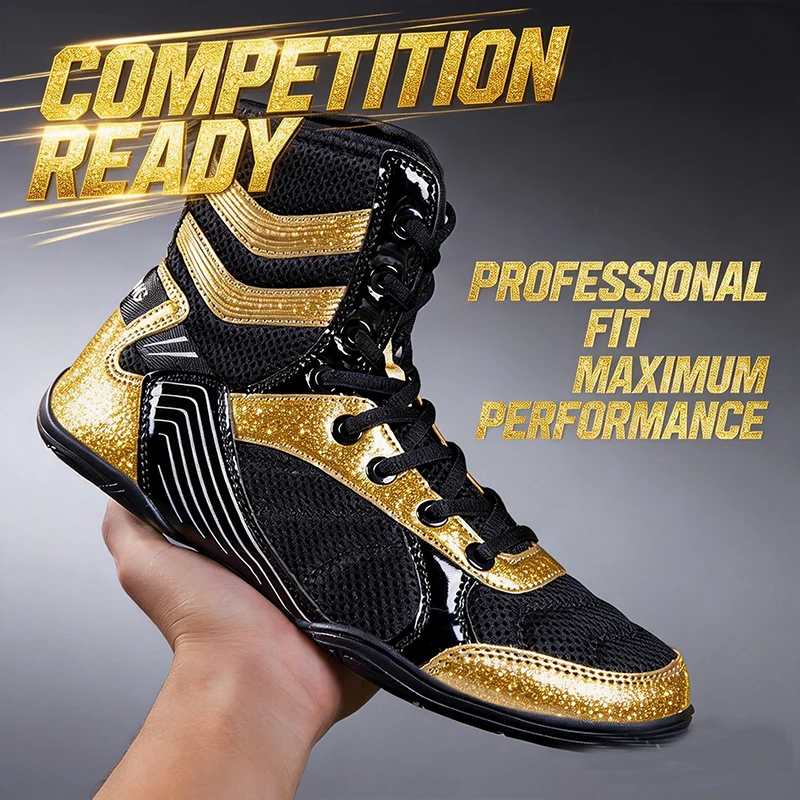 

Новые стильные профессиональные боксерские кроссовки для мужчин, удобные дышащие кроссовки для борьбы и единоборств, нескользящие боевые кроссовки