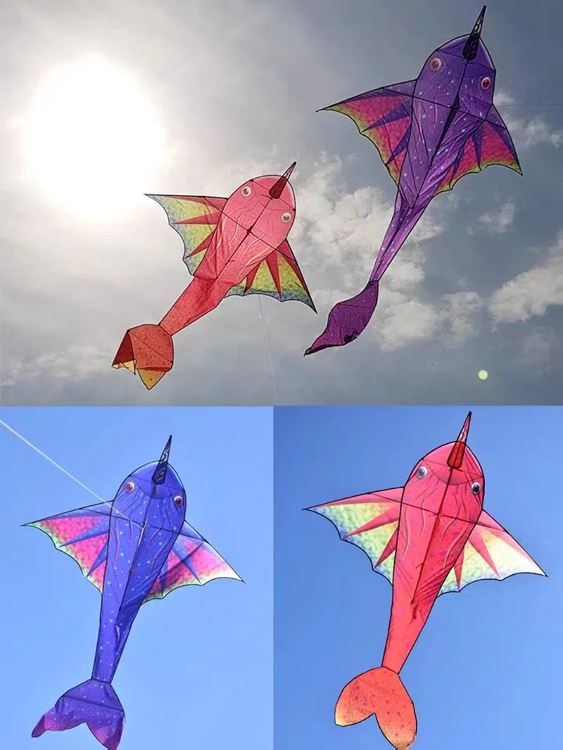 Gratis Verzending Grote Vis Vlieger Voor Volwassenen Vliegende Lijn Outdoor Speelgoed 3d Kite Cartoon Kite Outdoor Speelgoed Drakdans Chinese Vlieger