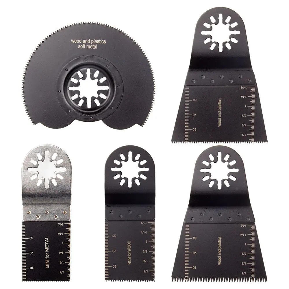 10Pcs High Carbon Steel Straight Oscillating Multi Tool Blades  Closed Hole Suitable for Dewalt Makita Bosch Milwaukee Ryobi