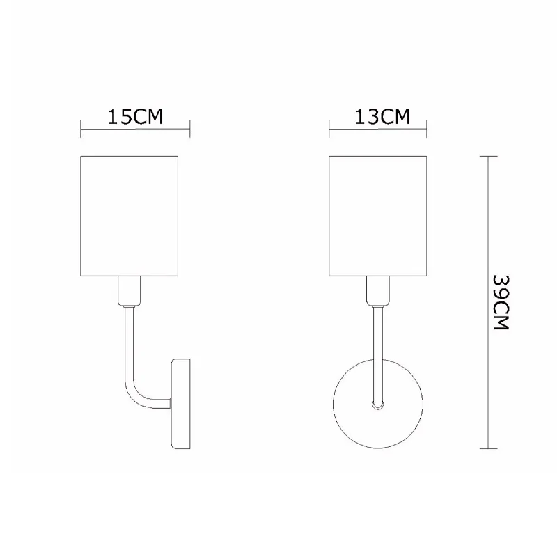 Simple Fabric Wall Lamp Bedroom Bedside Light Modern Living Room Background Balcony Corridor Bathroom Lamp