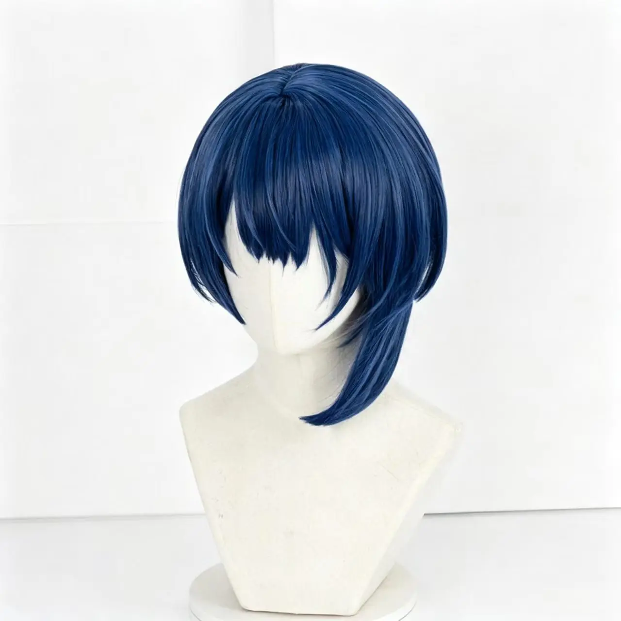 Kiritani Haruka Cos Wig Project SEKAI Colorful Stage Deep Blue Short Bob Wig Heat Resistant Synthetic Wig for Halloween Party