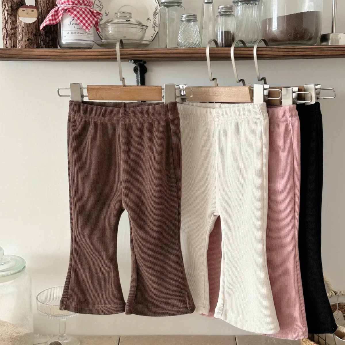 Spring Autumn Baby Girls Pant Korean Version Children Loose Bell Bottom Pants 1-3Year Kid Fashion Trousers