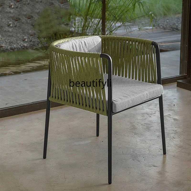 

Outdoor Table and Chair Set for Courtyard, Model House, Leisure Balcony, Outdoor Designer Creative Rattan Chair Furnitur