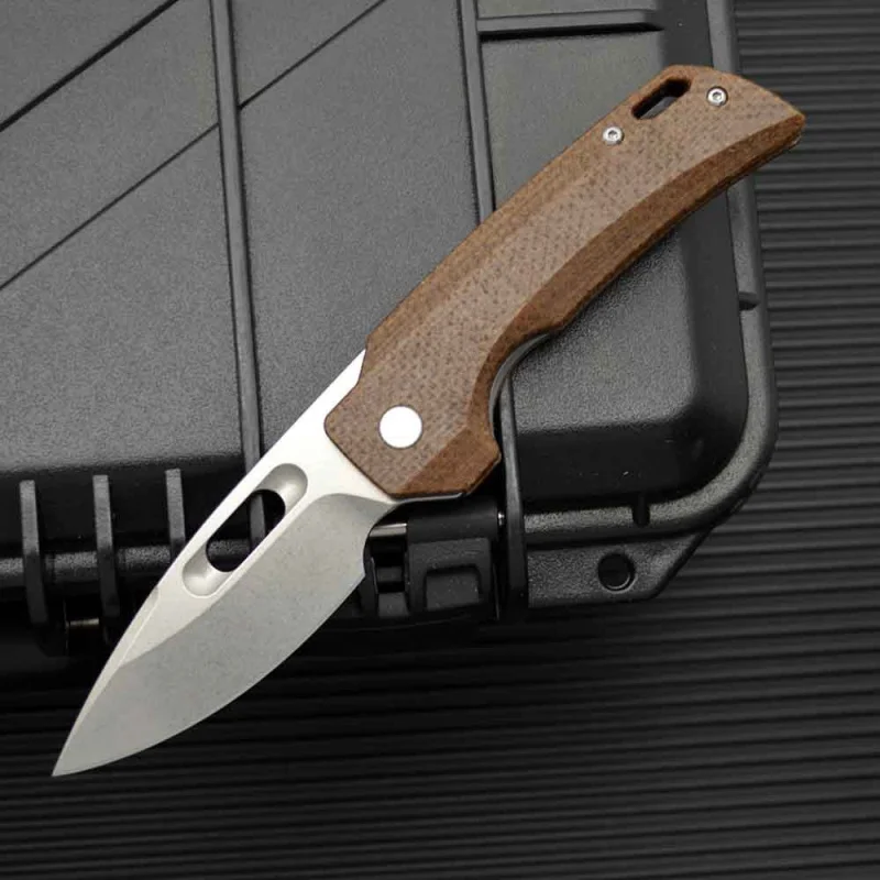 Powder steel folding knife, high hardness, sharp, portable camping, fishing, mountaineering, survival EDC knife