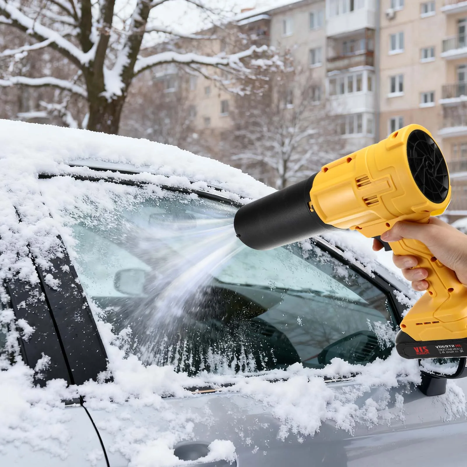 

Беспроводной ручной бесщеточный фен, подходит для автомобильного накопления снега, ухода за газонами компьютера, накопления снега, освещения духовки