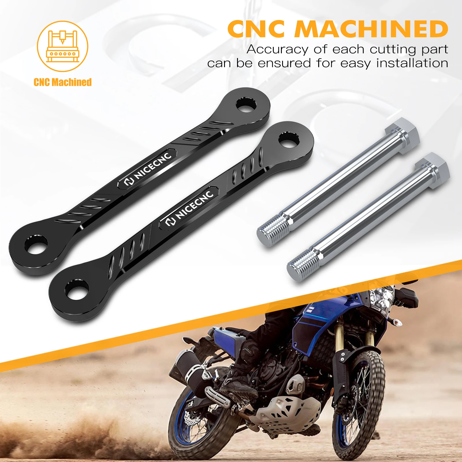 NICECNC Für Yamaha Tenere 700 /XTZ700 2019-2024 Rally Edition 2020-2024 1,5 Zoll/38 mm Tieferlegungskit Tenere 700 Zubehör – Detail 3