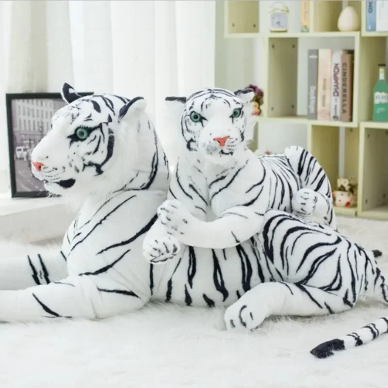 Length Including Tail Giant White Tiger Stuffed Toy Baby Lovely Big Size Plush Doll Soft Pillow Children Christmas Gift MN10