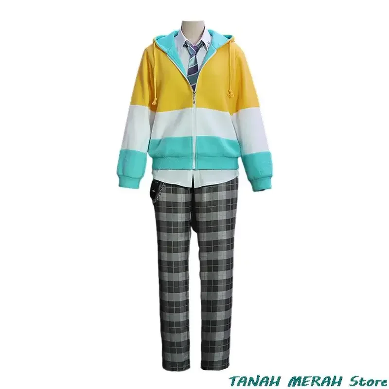 Anime Virtual YouTuber Cosplay Costume, Kyo Oke Eko, Nijisanji VTuber, ILUNA Wig, 03/JK Uniform Coat, Carnival Imbibed F, Homme et Femme