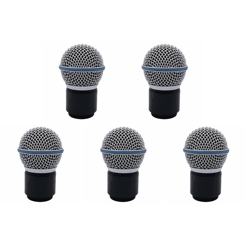 B92B-5PC BETA58A Microphone Head Microphone Capsule Replacement For Shure BETA58A Wireless Microphone Cartridge Capsule