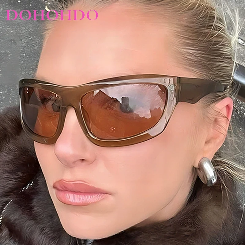 

Trendy Luxury Brand Designer Futuristic Y2K Punk Hip Hop Sunglasses Men Women Vintage Outdoors Cycling Sports Sun Glasses UV400