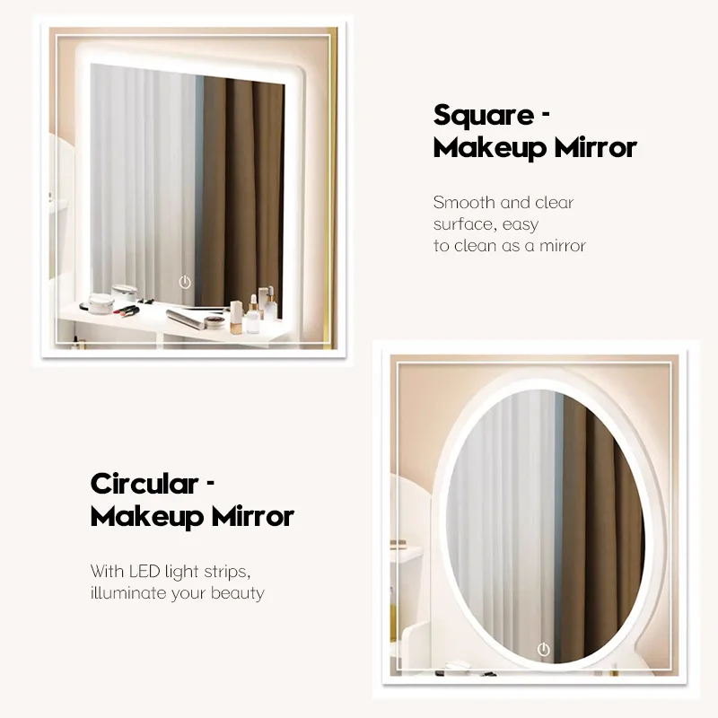 European dressing table with lamp smart makeup table beauty table