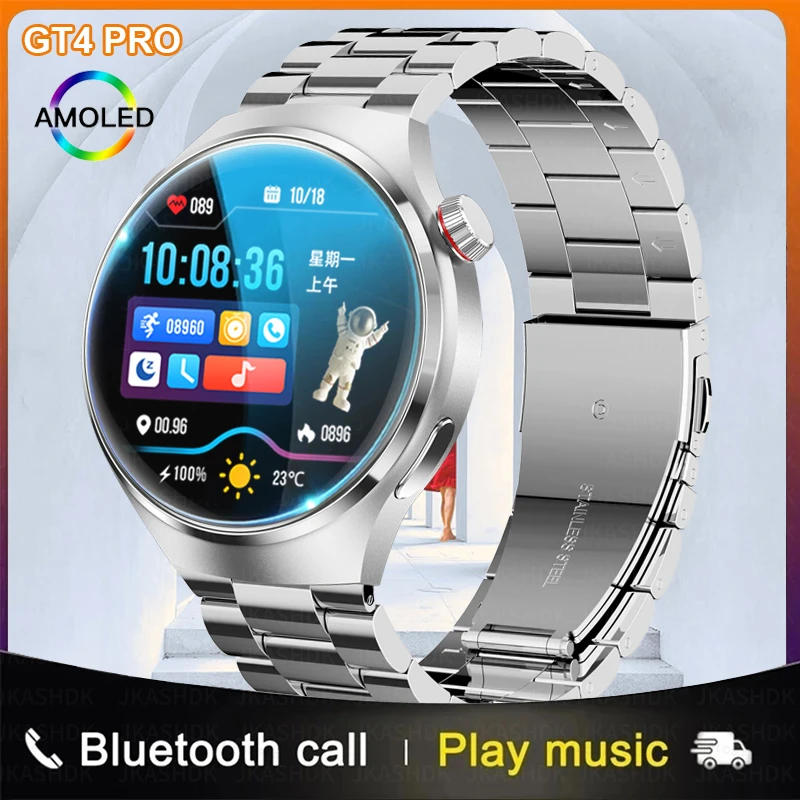 Smart Watch Men For Huawei GT4 Pro 360*360 HD Screen Heart Rate Bluetooth Call IP68Waterproof Blood Oxygen Smartwatch For Xiaomi