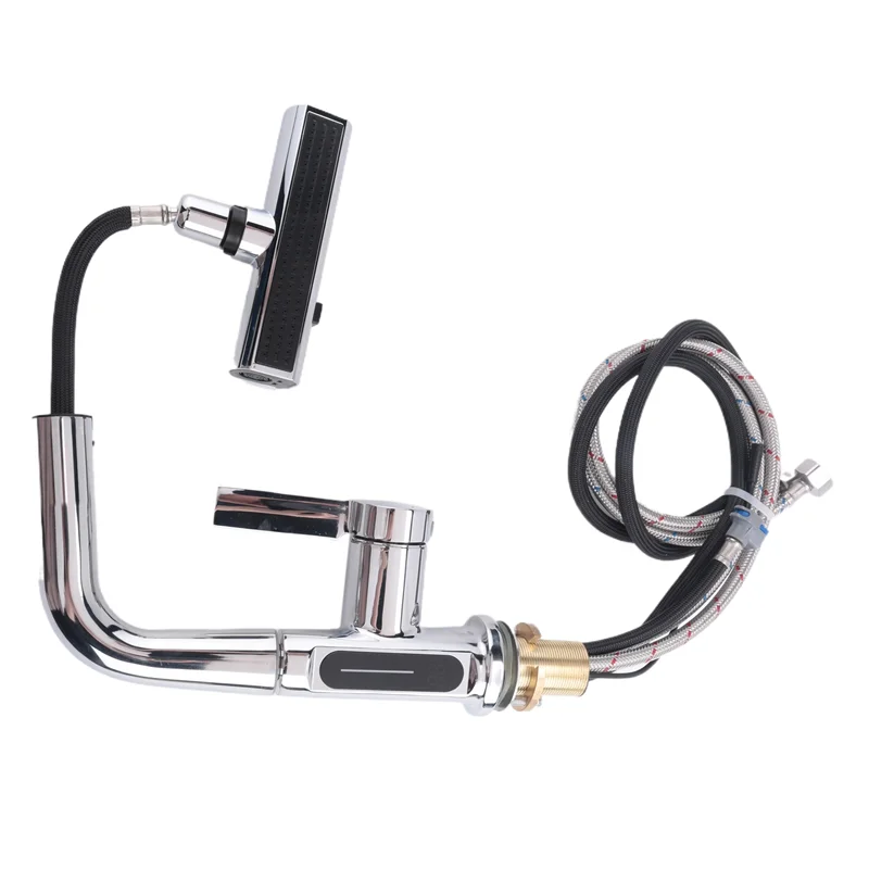 

【A08I】Выдвижной кухонный смеситель с водопадом, смеситель для холодной и горячей воды/выдвижной смеситель, вращающийся подъемный смеситель для раковины-B