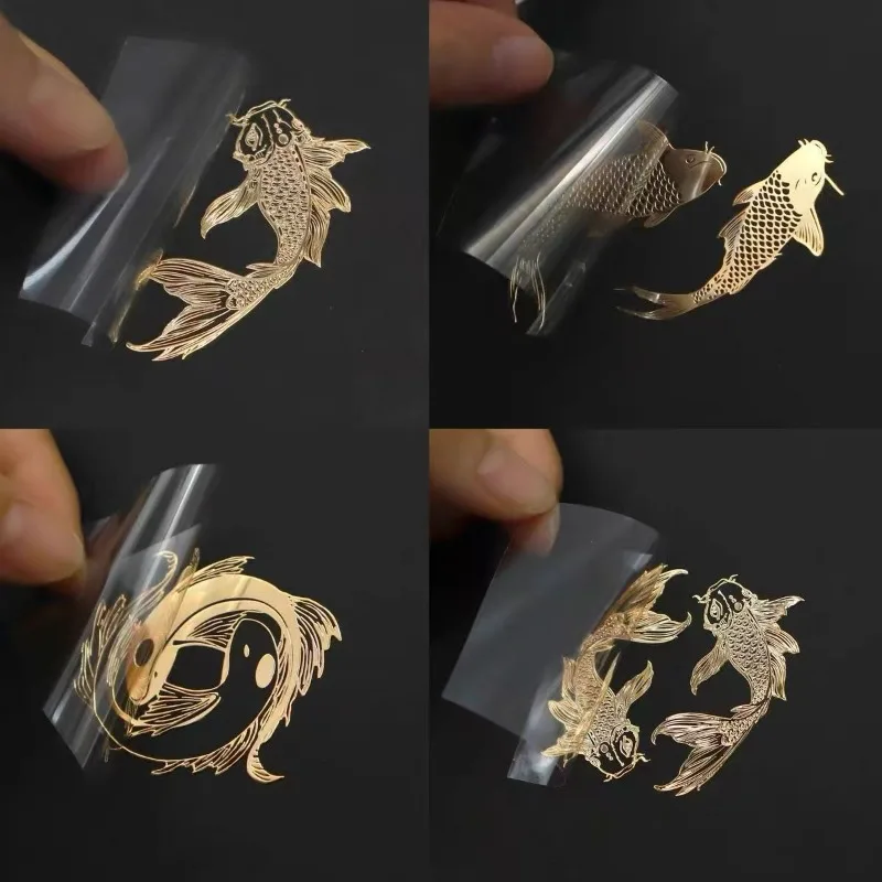 10PCS 3D Tiger Animal Mobile Phone Computer Metal Stickers Decorative Logo UV Stickers - view 2