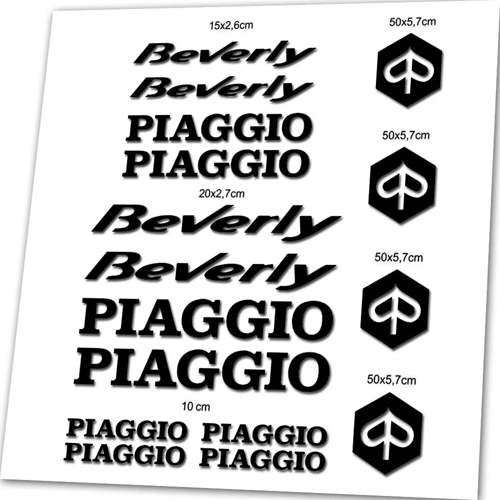 Compatible For Piaggio Beverly Logo Scooter Decal Stickers