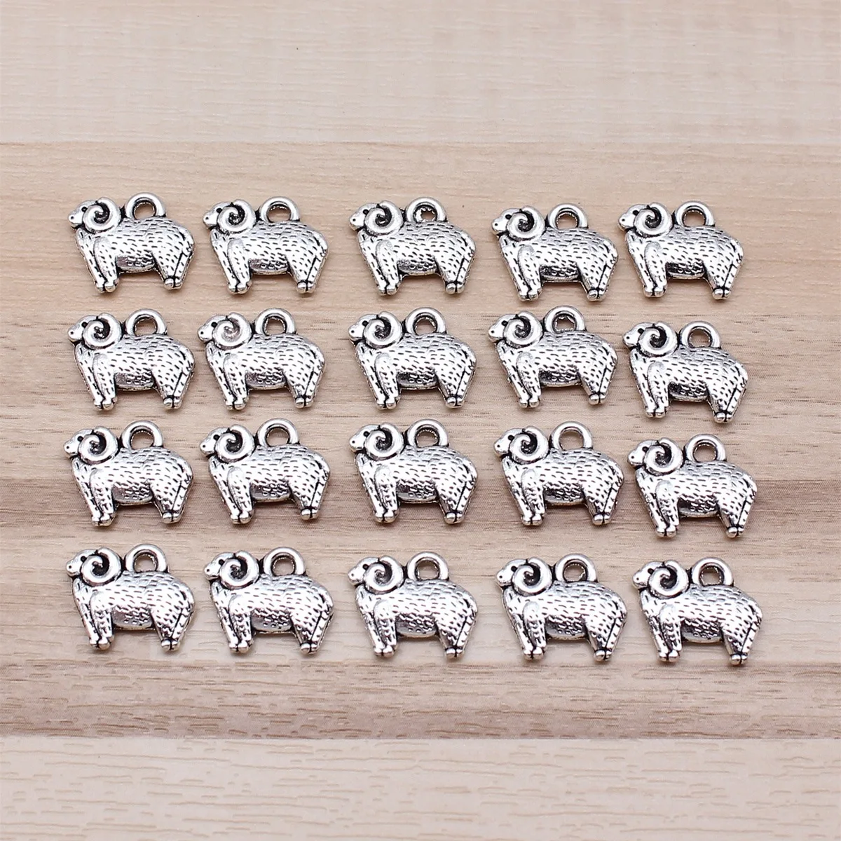 IFOCUS-Breloques en Forme de Mouton en Alliage de Zinc, 14x1mm/0,55x0,43 pouces, 20 Pièces/Lot
