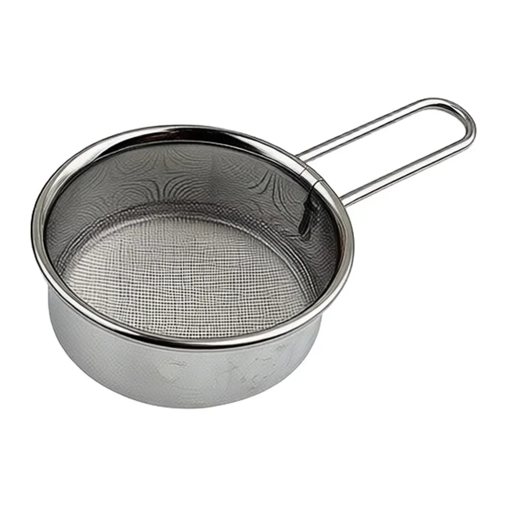 Powdered Sugar Sifter Flour Sifter For Pasta Draining Stainless Steel Construction Extra-fine Mesh Design Heat-resistant Handle