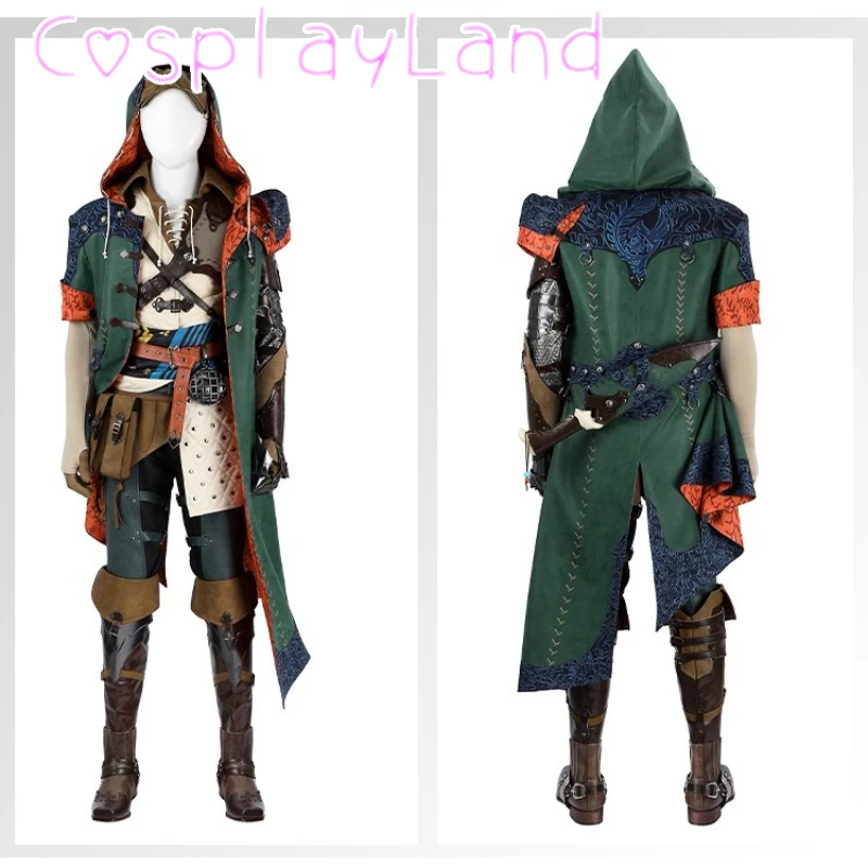 

Game Monster Cosplay Wilds Hope Armor Costume Top Pants Full Set Men Battle Set Custom Made Christmas Halloween Party Costume