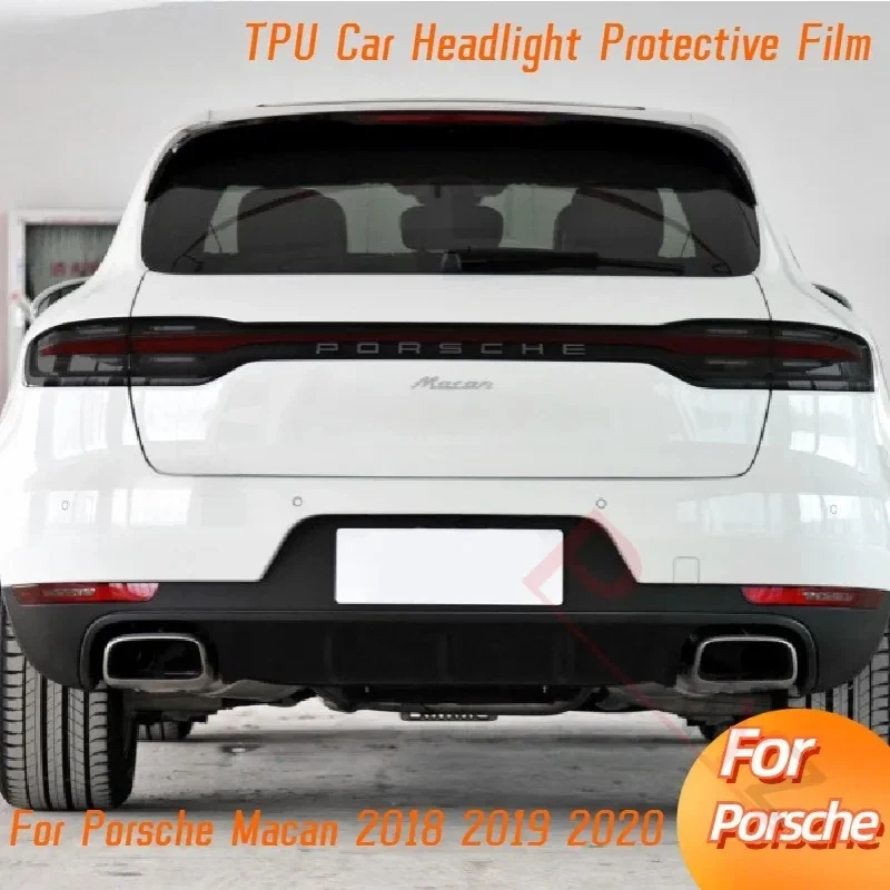Per Porsche Macan 2018 2019 2020 Auto Faro Fanale Posteriore Protezione Tinta Pellicola Fumo Nero Trasparente TPU Adesivo Protettivo