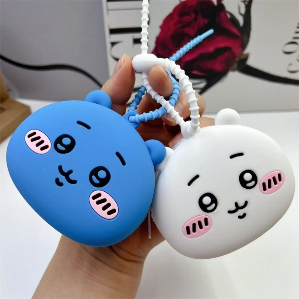 

Chiikawa кошелек для монет с героями мультфильмов, милый Hachiware Usagi, портативный органайзер для наушников, сумка, школьный рюкзак, орнамент, подарки для девочек, игрушки