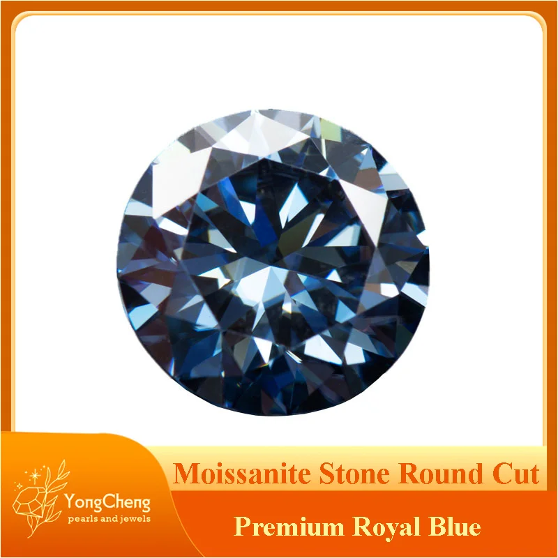 

Moissanite Stone Premium Royal Blue Lab Oratory To Diamond of with GRA Certifies The Highest Quality Through for Jewely Making